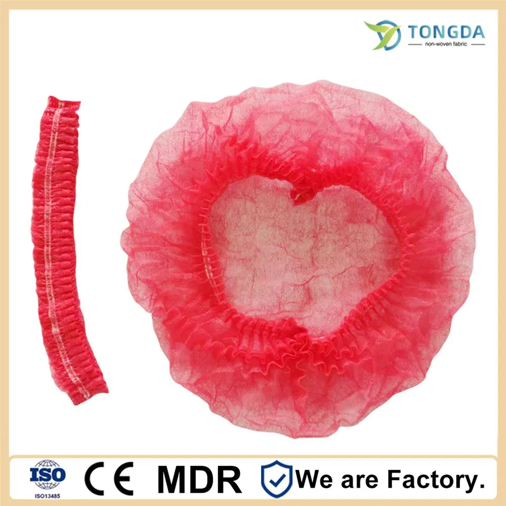 Factory Wholesale Nonwoven/Crimped/Pleated/Strip Disposable Clip Mob Cap