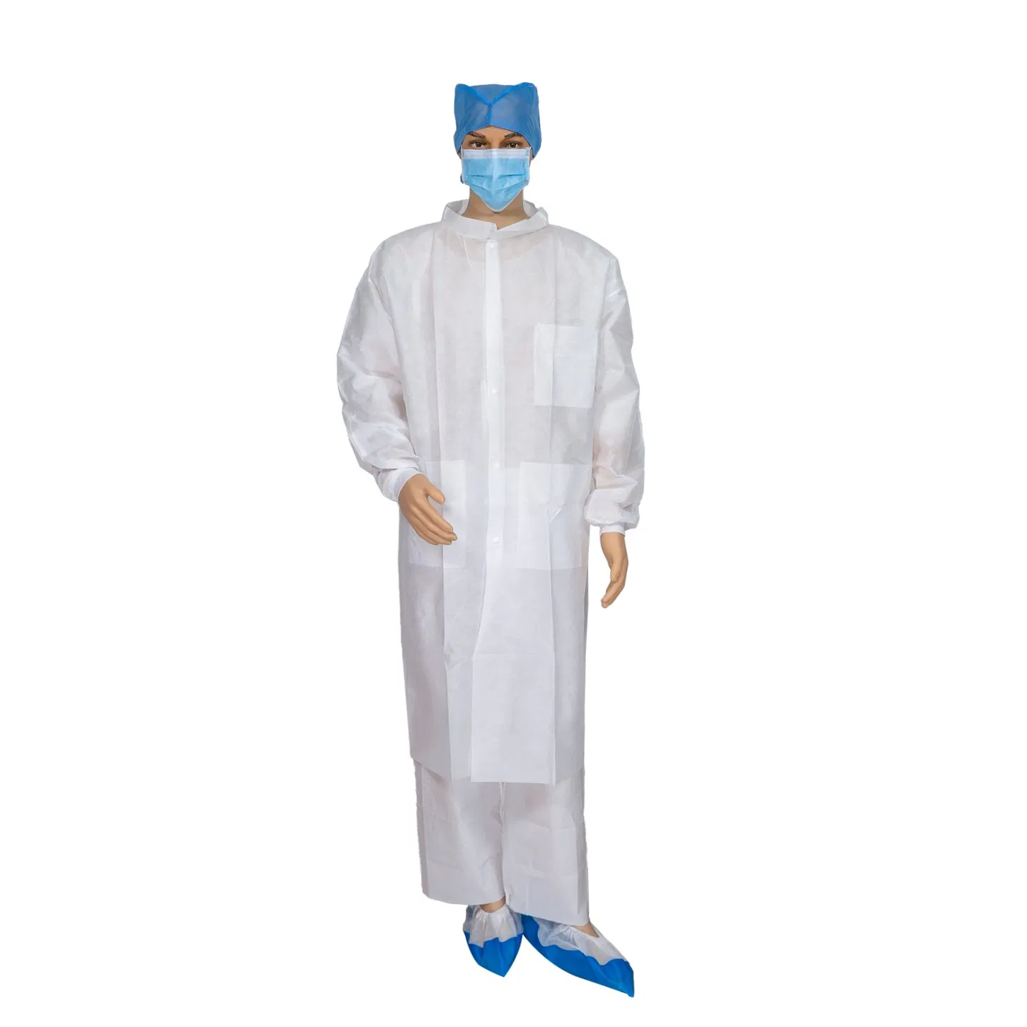Disposable Non-Woven Spp/SMS/Microporous Lab Coats
