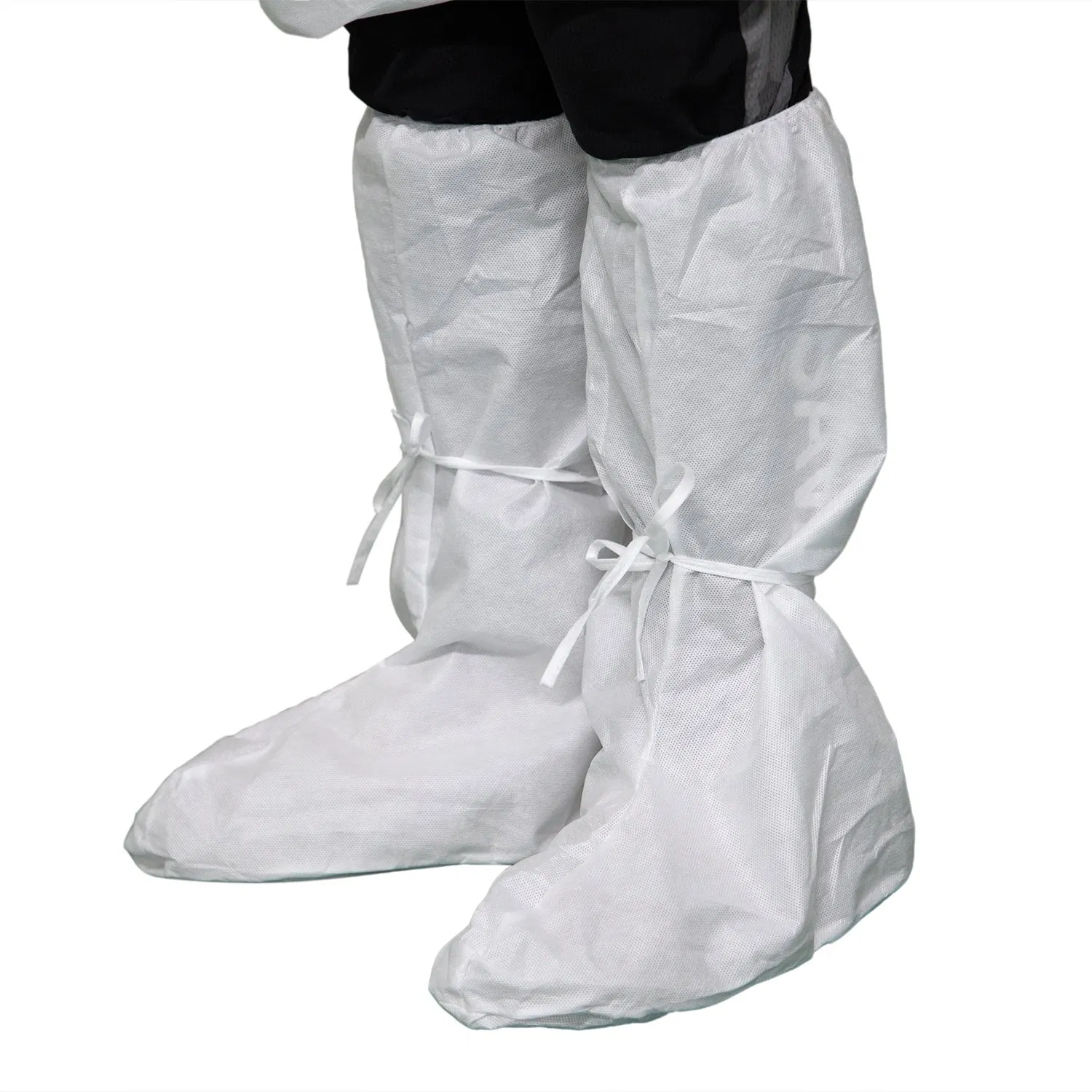 Medical Shoe Cover Anti Slip Non Woven PP+PE Waterproof Long Shoe Covers Disposable Protective Isolation PE Boot Covers
