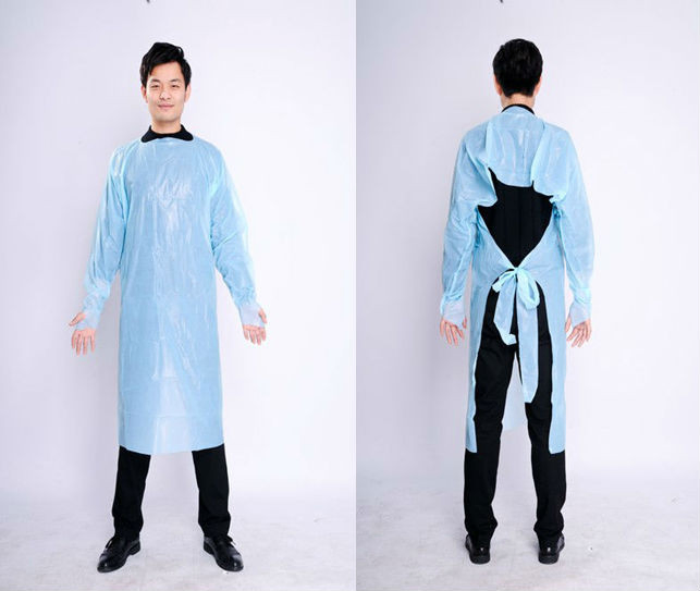 Operation Theatre Medical Level 2 Disposable Surgical Non Woven PP PE SMS Isolation CPE Gown