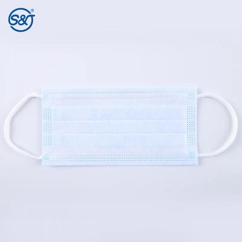 SJ En14683 FDA High Quality Face Mask 3ply Disposable Comfortable Earloop Medical Mask