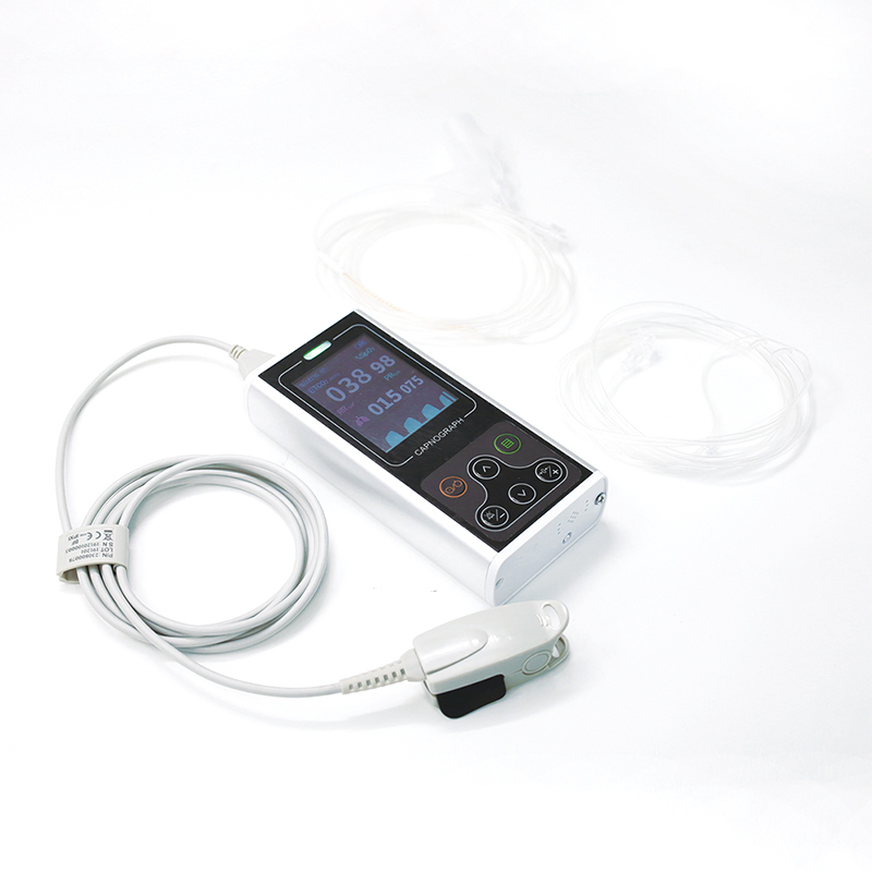 Capnograph Monitor Patient Care Etco2 Sensor Portable Capnometer Medical Equipment Handheld Surgical Instrument Hospital CO2 Detector Capnography Device