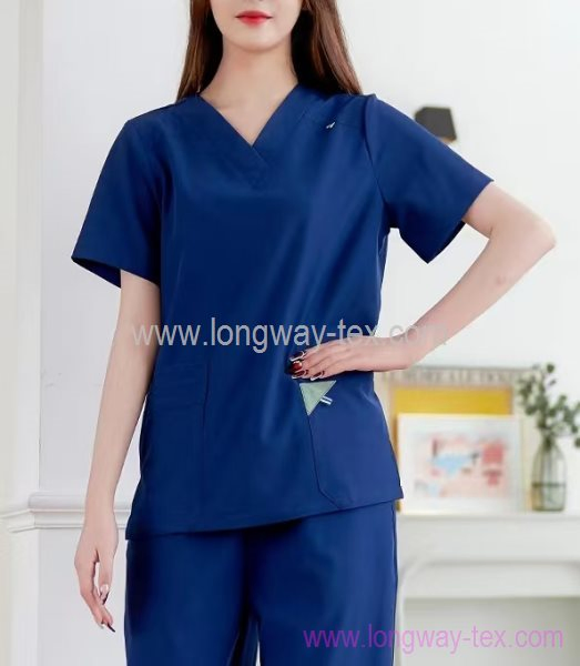 4-Way Stretchy Navy Medical Scrub Tops and Pants