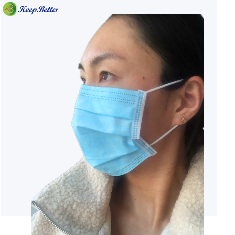 Medical Surgical Ply 3 Earloop for Activated Antibacterial Non Woven Non-Woven Disposable Face Mask