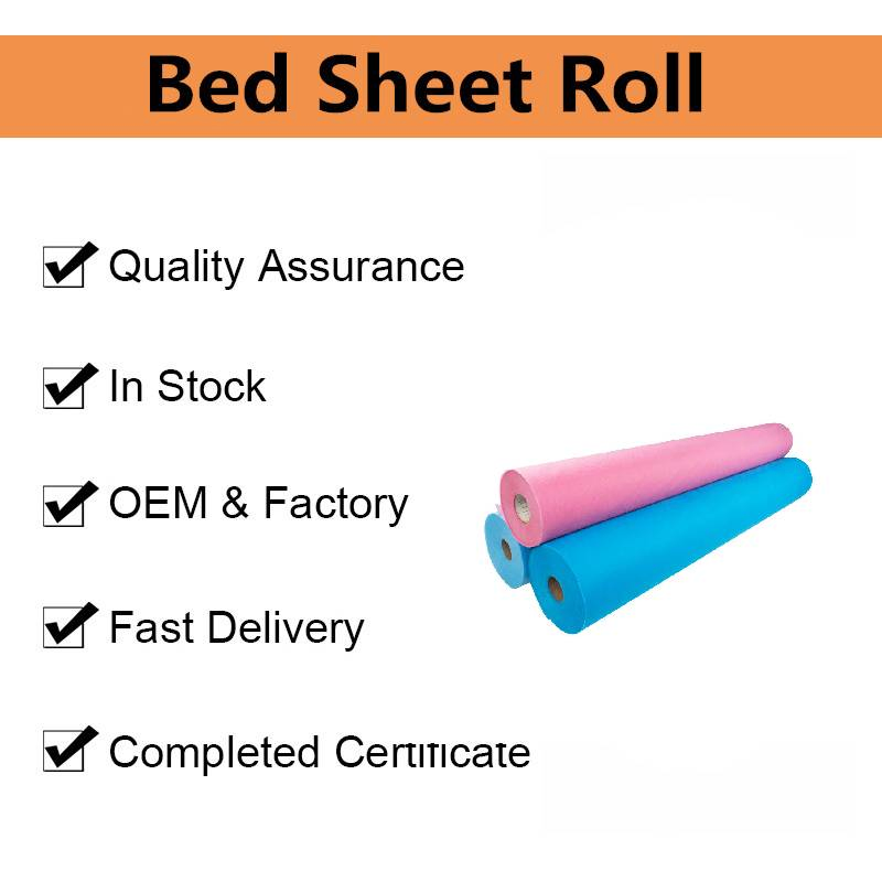 Medical Non-Woven Bed Sheet Disposable Examination Paper Bed Sheet Set Roll for SPA Hospital
