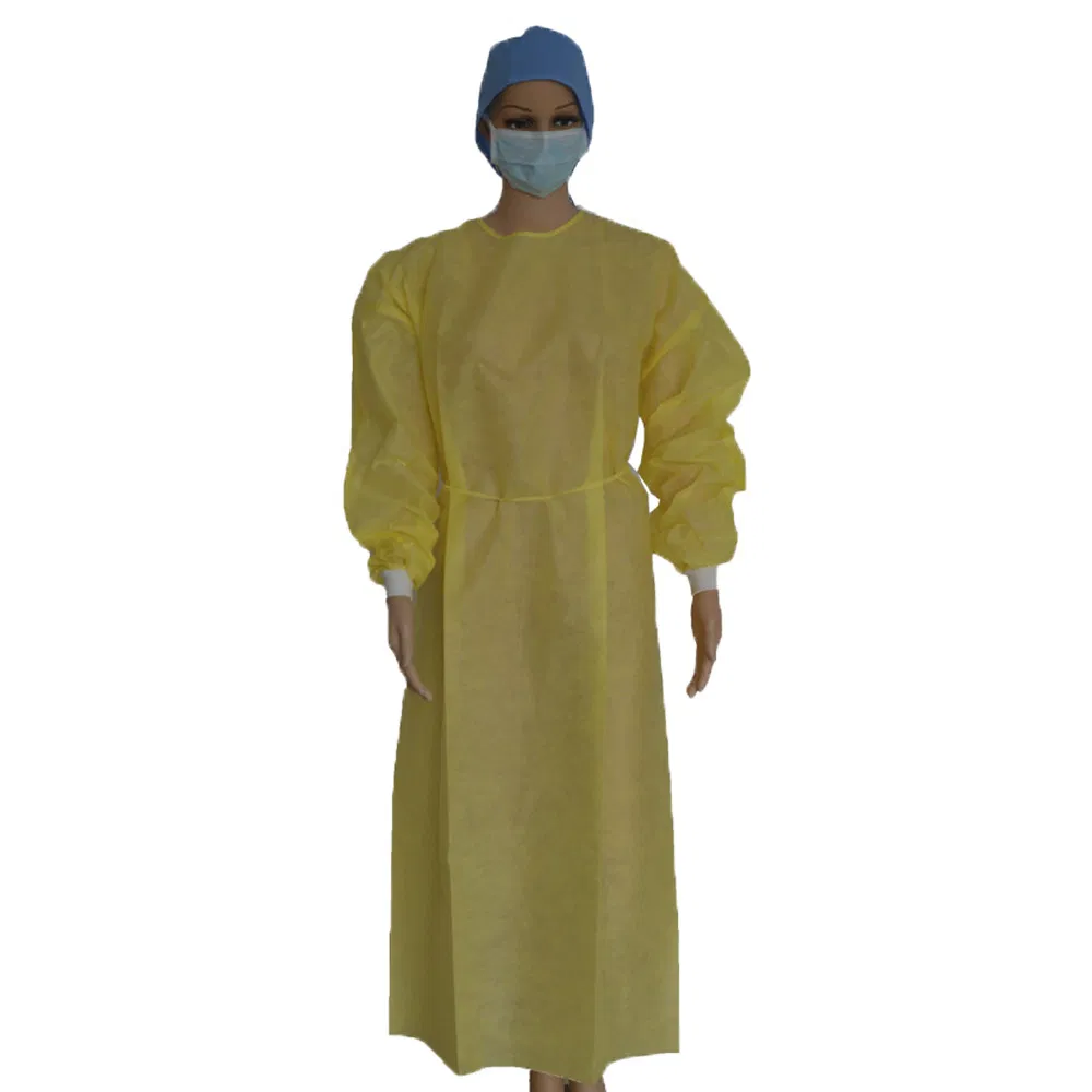 Hospital Medical Uniform PP Nonwoven Disposable Isolation Gown