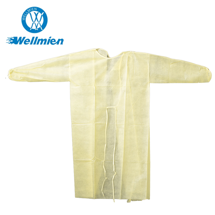 AAMI Level 2 Disposable Medical Isolation Gown Fluid-Resistant Protective Gown for Hospital Use