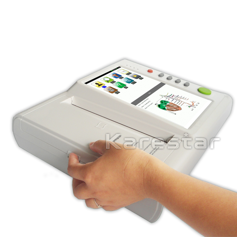 12 Channel ECG K-Eb12 Touch Screen Veterinary Handheld ECG Device