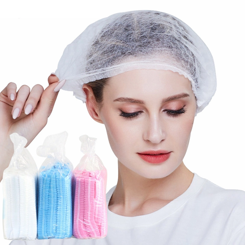 Medical Bouffant Cap Disposable Hair Cap Nurse Hat Non Woven Elastic