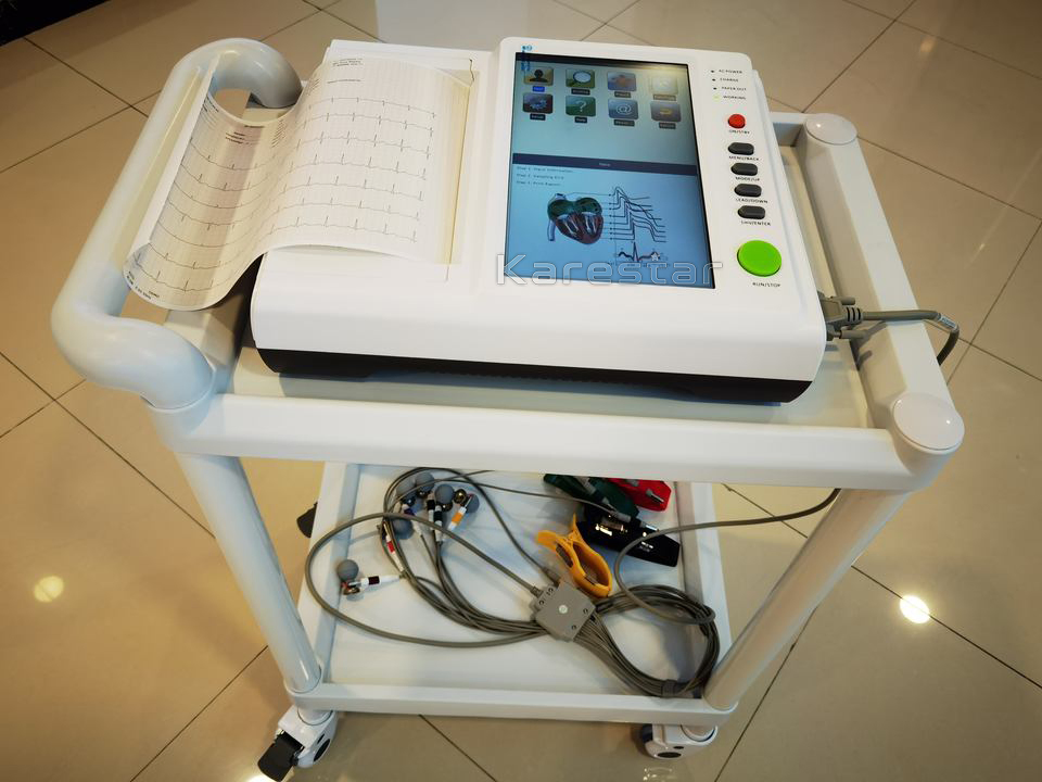 12 Channel ECG K-Eb12 Touch Screen Veterinary Handheld ECG Device