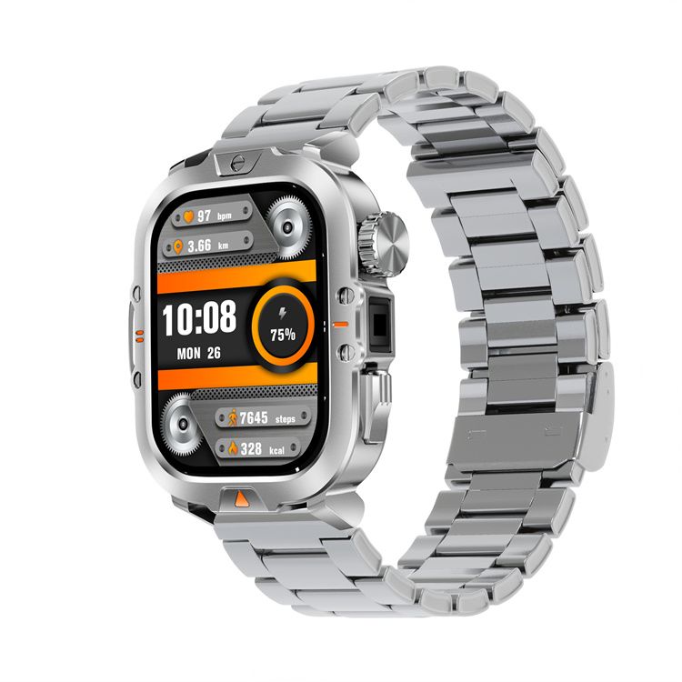 Waterproof Smartwatch with 410mAh Battery and Health Tracking