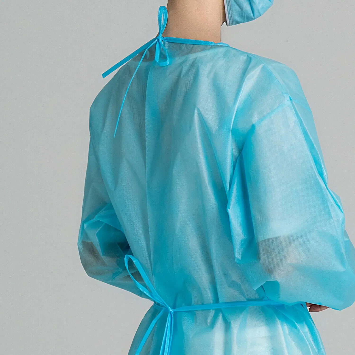 Medical Supply AAMI Level 2 PP SMS SMS Spun Lace Non-Woven Reinforcement Disposable Surgical Gown Apron Isolation Gown