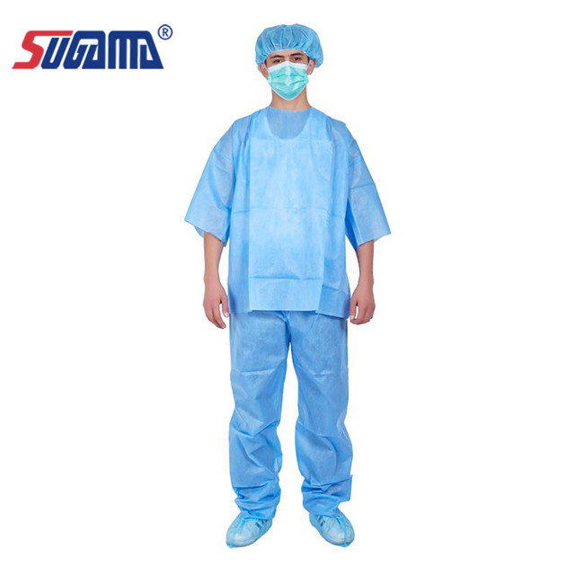 Disposable Different Colors Scrub Suit Set Pants and Tops in a Set