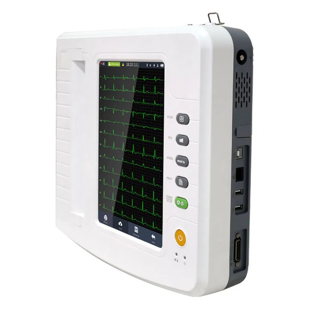 Durable Medical Grade ECG Device Automated Electrocardiograph with SD Card