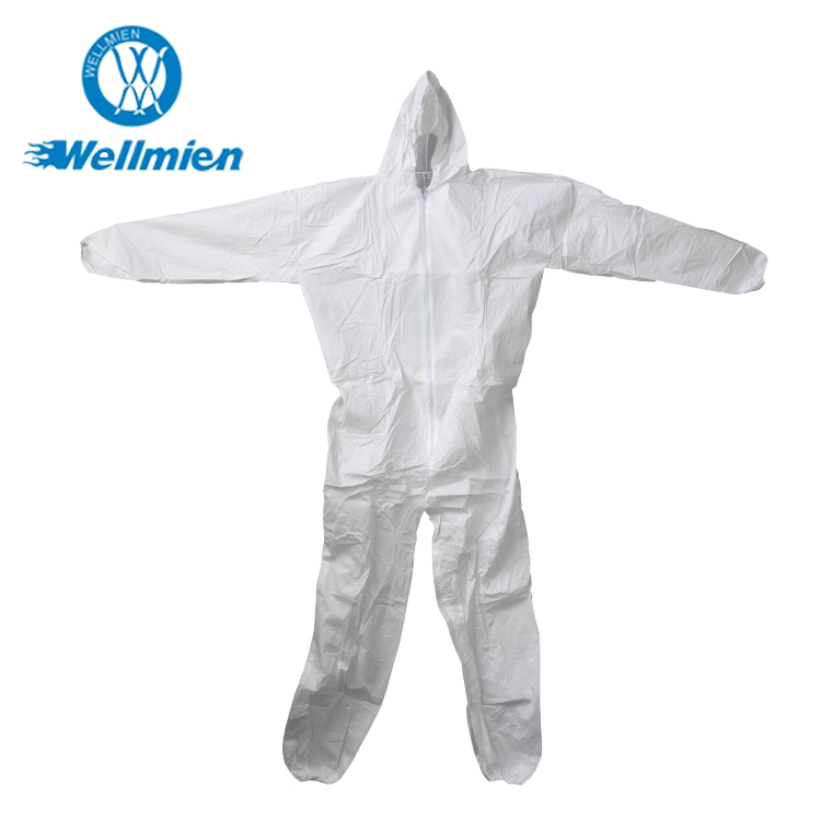 Nonwoven PP SMS Disposable Safety Protective Medical Hospital Overall Working Farm Coverall with Hood