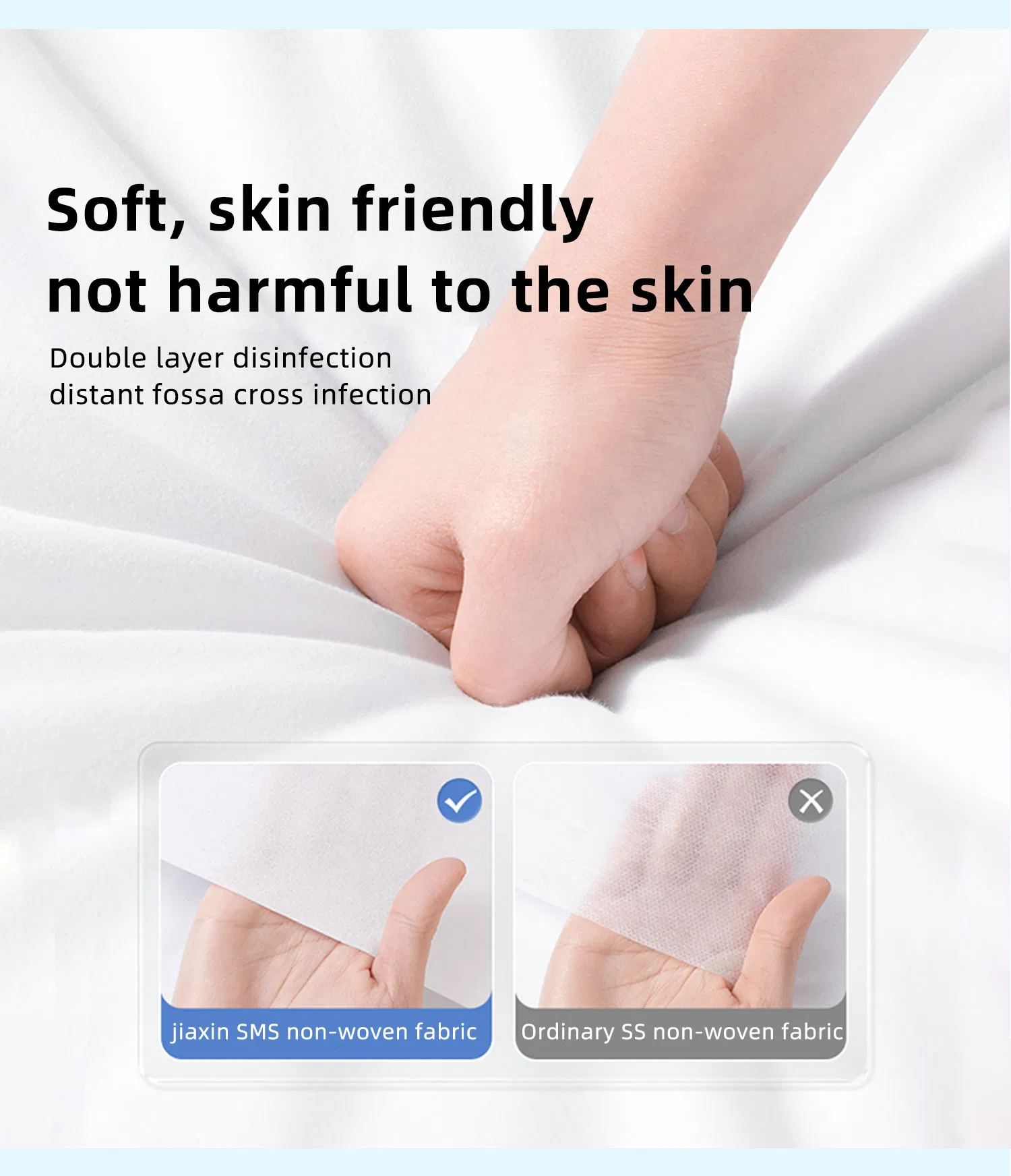 Factory Price New Disposable Examination Cover Bed Sheet Roll Paper Nonwoven PP Couch Roll for Hospital