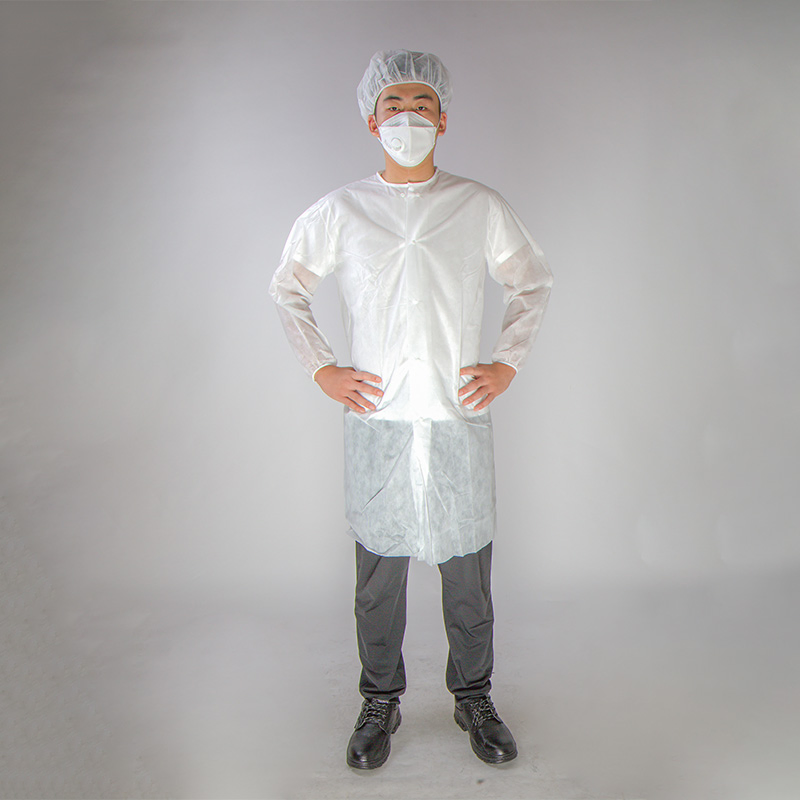 Factory Wholesale Cheap PP 35GSM Non-Woven Lab Coat Disposable