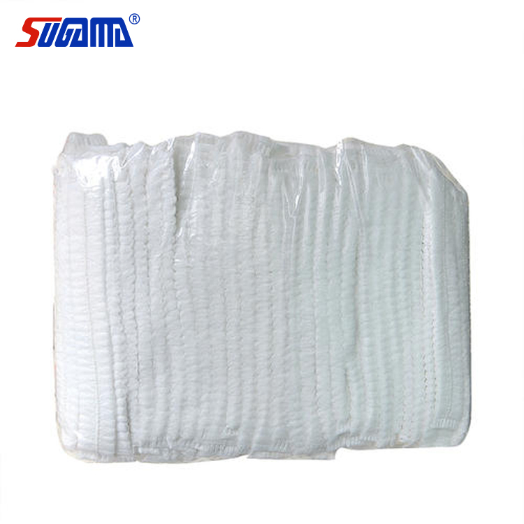 Disposable PP Non Woven Strip Bouffant Head Cover Hair Clip Cap