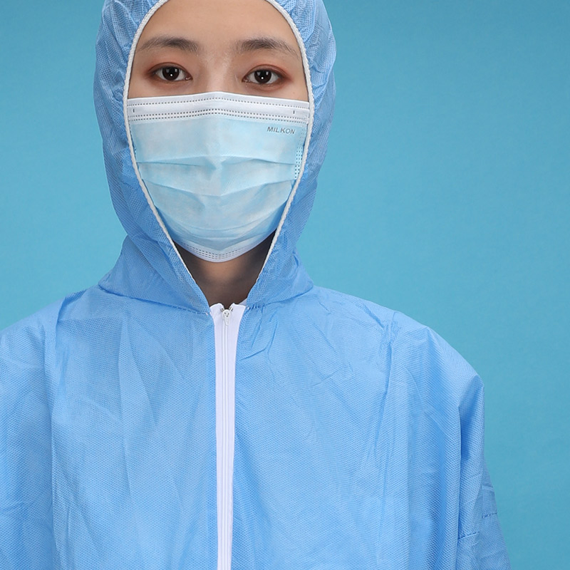 Microporous Disposable PP Protective PPE Coverall Type 5/6 with Hood