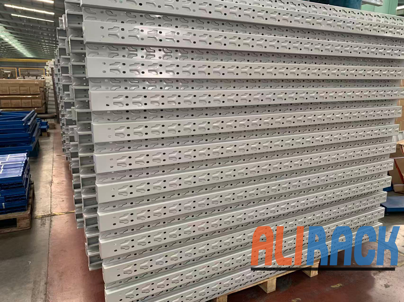Alirack Steel Multi-Level 4-Layer Rack Electrostatic Powder Coating Corrosion Protection Industrial Storage Shelves 200-500kg
