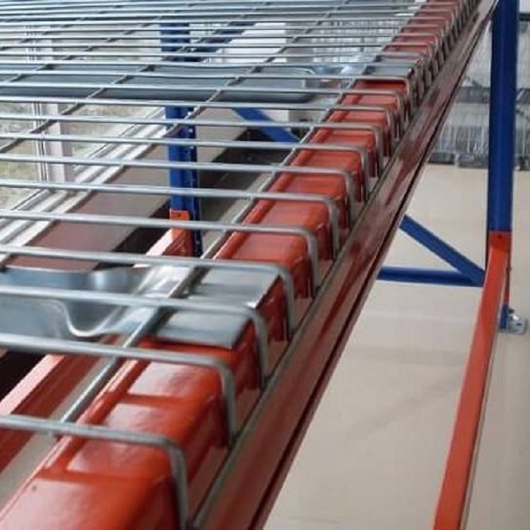 Alirack Industrial Multi-Level Galvanized Wire Mesh Decking Standard Waterfall Edge 5.0mm/6.0mm Wire Diameter for Warehouse Rack