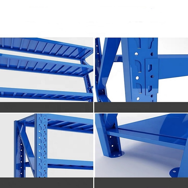 Steel Multi-Level Storage Shelves Warehouse Shelving with Corrosion Protection and Space Saving 200/300kg Loading Capacity