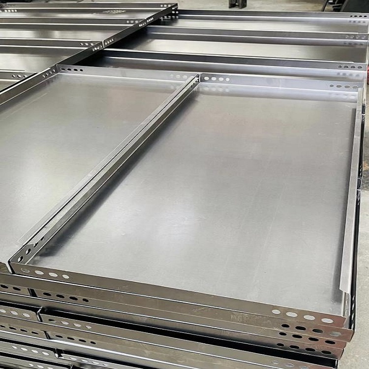 Iron Slotted Angle Steel 5 Layer Multi-Level Warehouse Shelf Corrosion Protection Boltless Storage Rack with 100kg+ Capacity