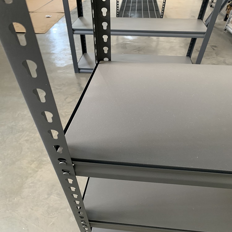 Light Duty Slotted Angle Iron Shelf Boltless Rivet Rack for Stacking Goods in Warehouse