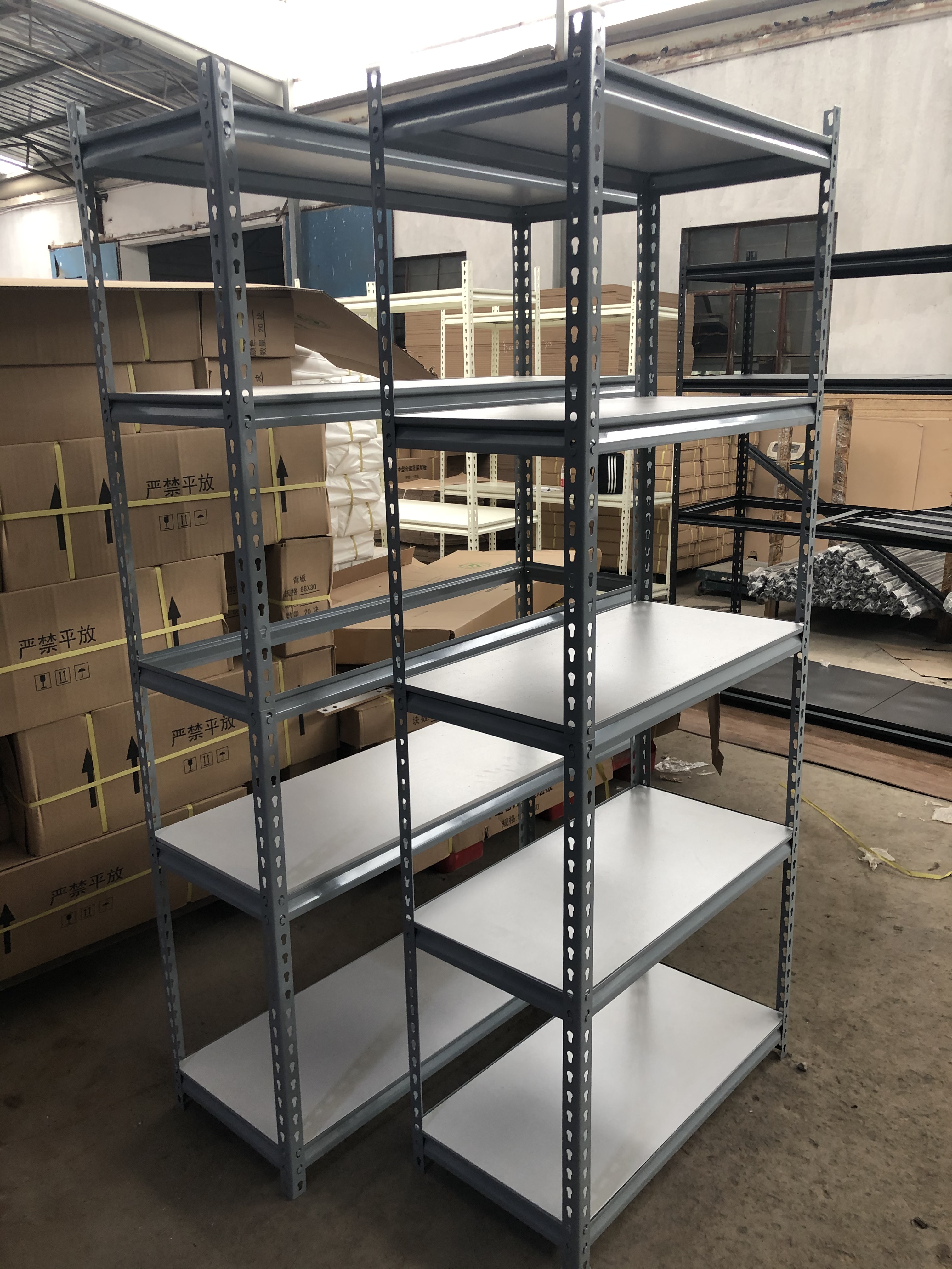 Quick Assembly 5-Layer Durable Light Duty Boltless Rivet Shelving Anti-Rust Steel Corrosion Protection Garage Storage Shelves
