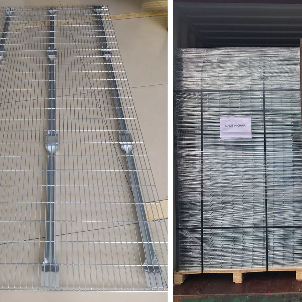 Alirack Industrial Multi-Level Galvanized Wire Mesh Decking Standard Waterfall Edge 5.0mm/6.0mm Wire Diameter for Warehouse Rack