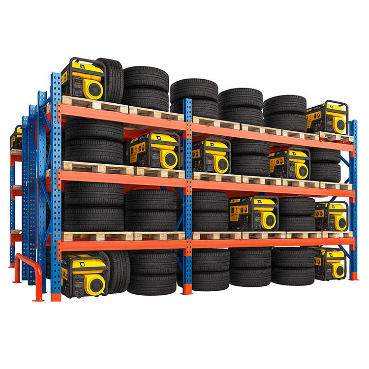 Stock Heavy-Duty High-Capacity 4-Layer Carbon Steel Powder Coated Large-Scale Three-Dimensional Warehouse Shelves 1000kg