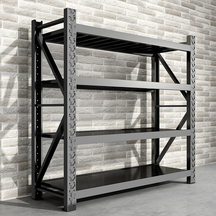 Thickened Multi-Layer Metal Heavy Duty Storage Rack for Home Supermarket Garage Corrosion Protection Powder Coated Finish