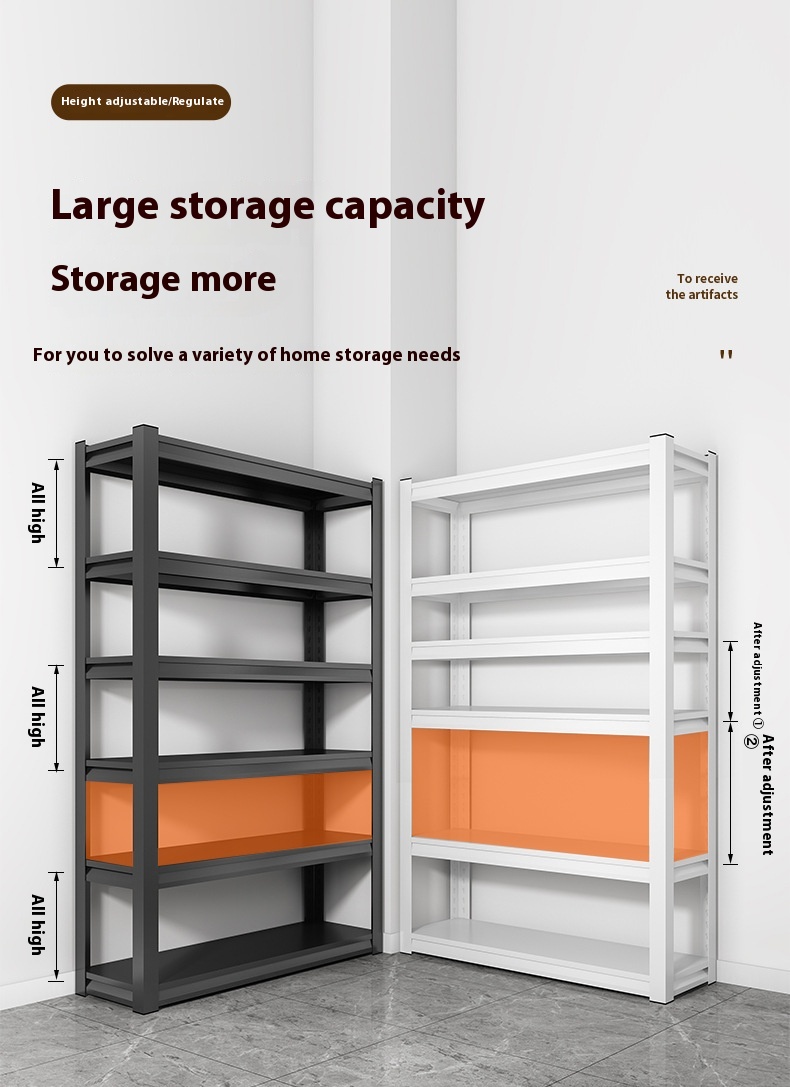 Conceal Upright Boltless Rivet Shelving Rack with 5 Layer Durable Steel Panel Corrosion Protection