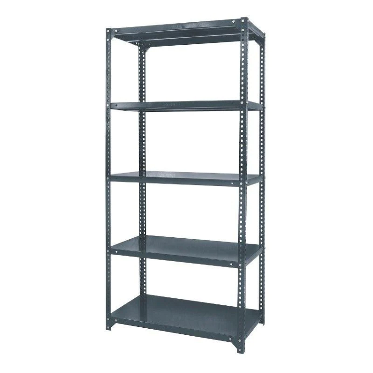 Grey Light Duty Slotted Angle Grocery Store Small Shelf