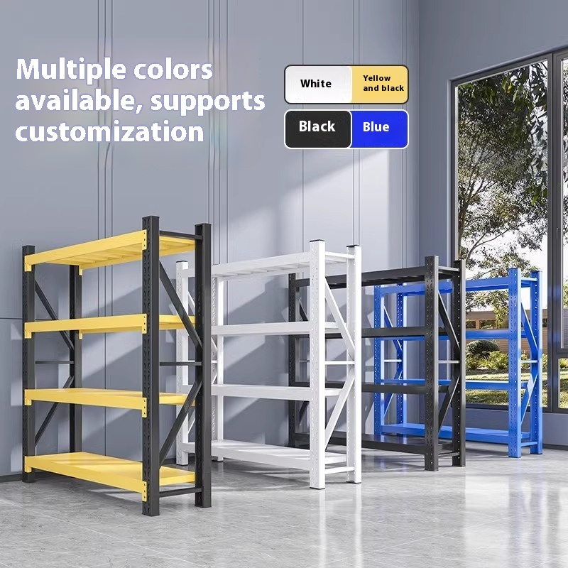 Super Heavy-Duty Metal 4-Layer Powder Coated Corrosion Protection Storage Rack for Commercial & Warehouse Use