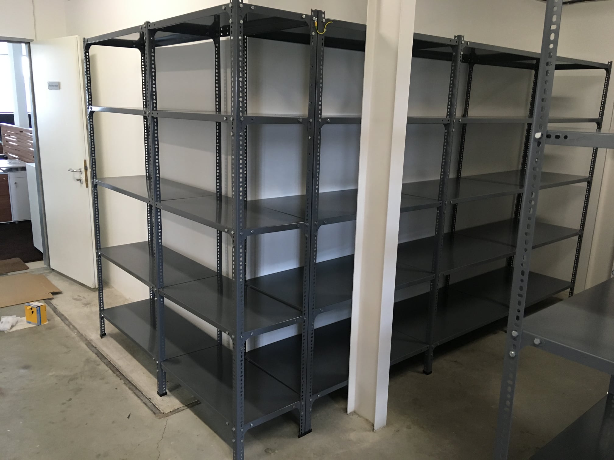 Easy Dexion Steel Slotted Angle Corrosion Protection Boltless Adjustable Durable 5 Layer Industrial Shop Shelving Racking System