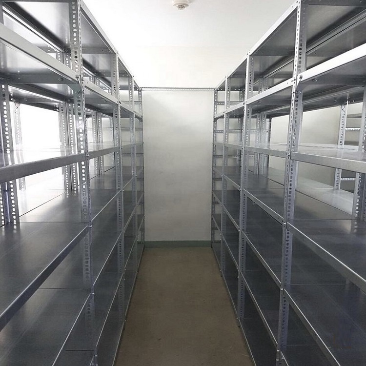 Iron Slotted Angle Steel 5 Layer Multi-Level Warehouse Shelf Corrosion Protection Boltless Storage Rack with 100kg+ Capacity