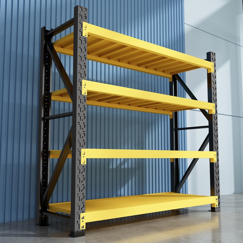 Super Heavy-Duty Metal 4-Layer Powder Coated Corrosion Protection Storage Rack for Commercial & Warehouse Use