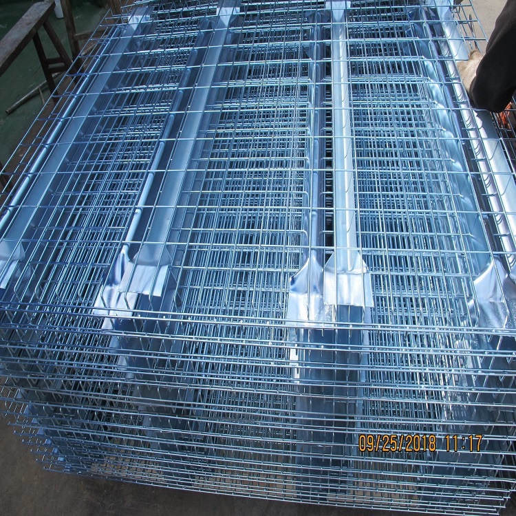 Galvanized Multi-Level Wire Mesh Panel Corrosion Protection High Capacity 50x50mm Mesh Grid for Warehouse Racking Systems