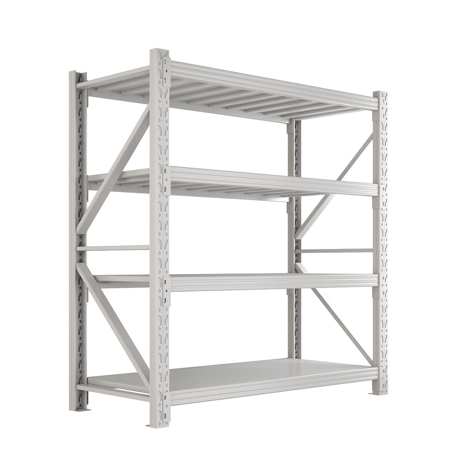 Wholesale Industrial Medium Duty Steel Warehouse Garage Storage Rack Corrosion Protection 4-Layer Multi-Level Stacking Shelves