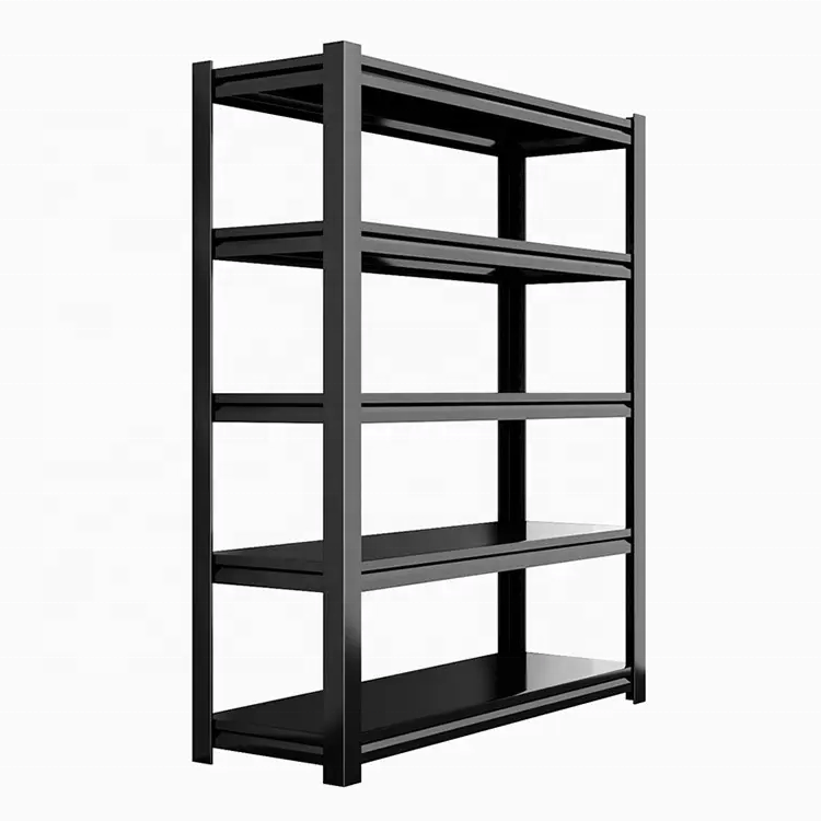 Large Load Capacity 5 Tier Boltless Industrial Stackable Steel Brackets Corrosion Protection Electrostatic Powder Coating Rack