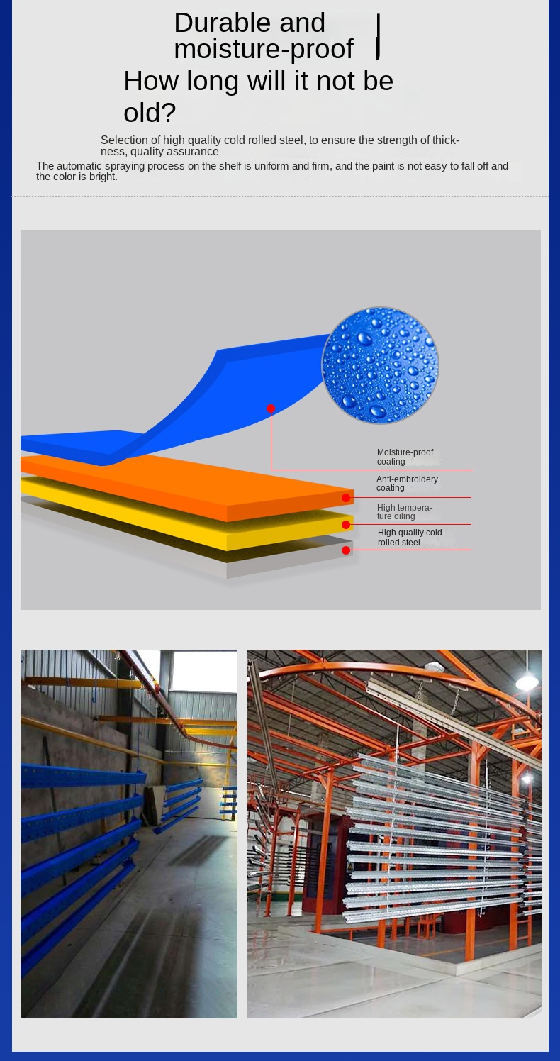 Adjustable 4-Layer 200 500KG Medium Duty Metal Powder Coated Freestanding Warehouse Storage Racks with Corrosion Protection