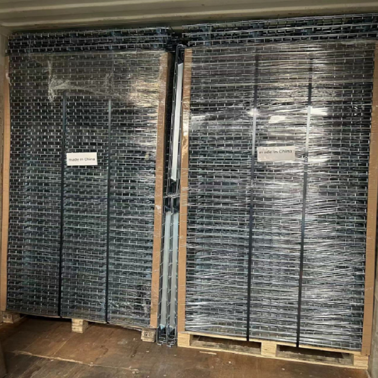 Good Quality Powder Coated Galvanized Warehouse Storage Flared Support Wire Mesh Decking for Pallet Racking Box Beam
