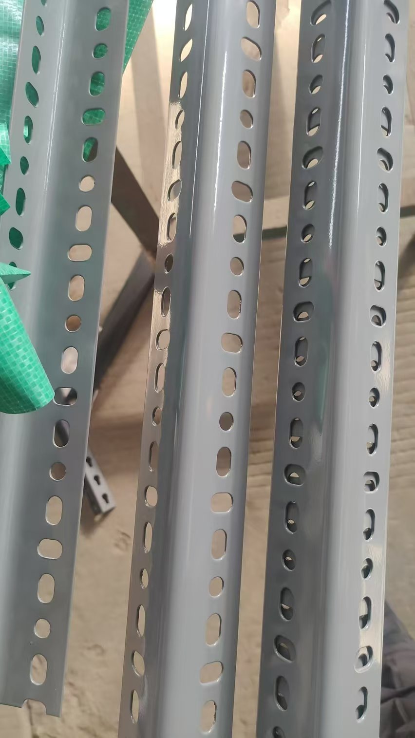Slotted Angle Steel Shelving Unit Adjustable Durable Heavy Duty Warehouse Rack Custom Surface Treatment (Galvanized/Powder