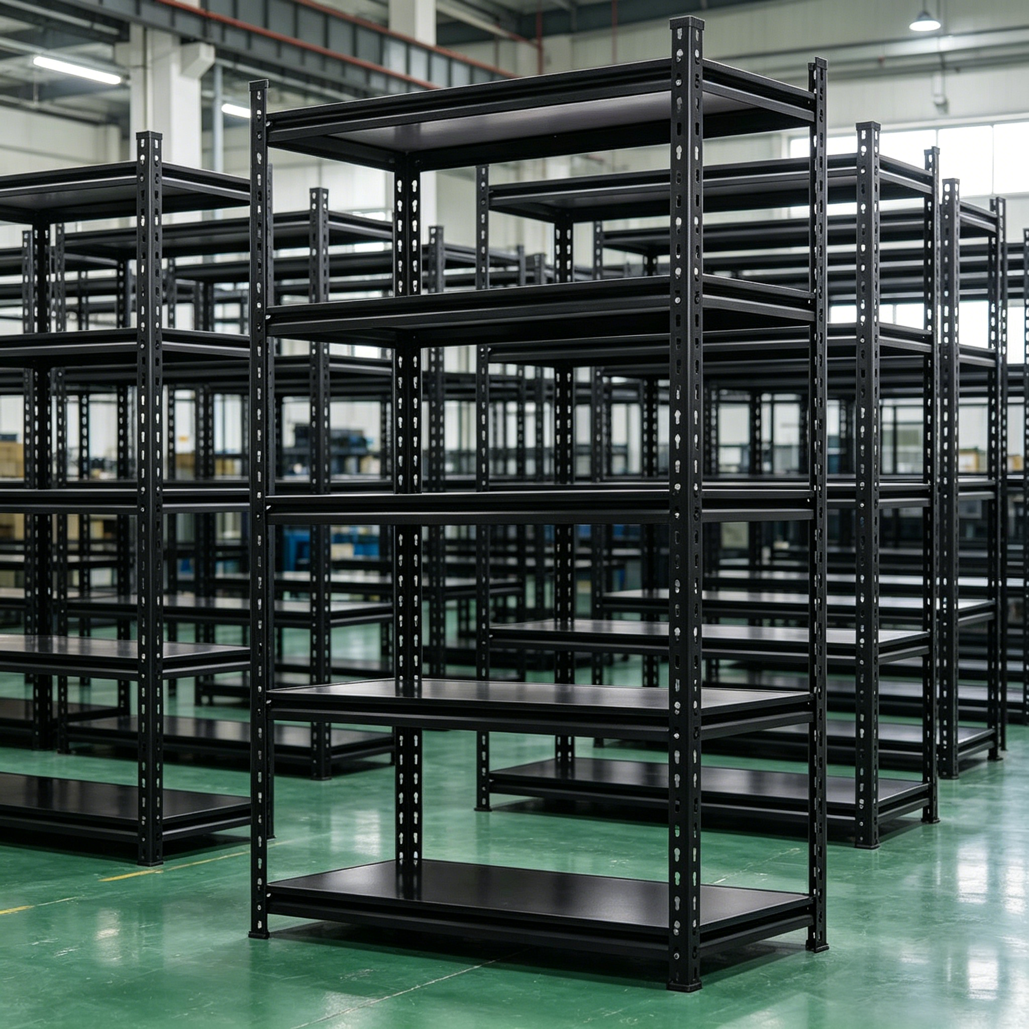 Quick Assembly 5-Layer Durable Light Duty Boltless Rivet Shelving Anti-Rust Steel Corrosion Protection Garage Storage Shelves