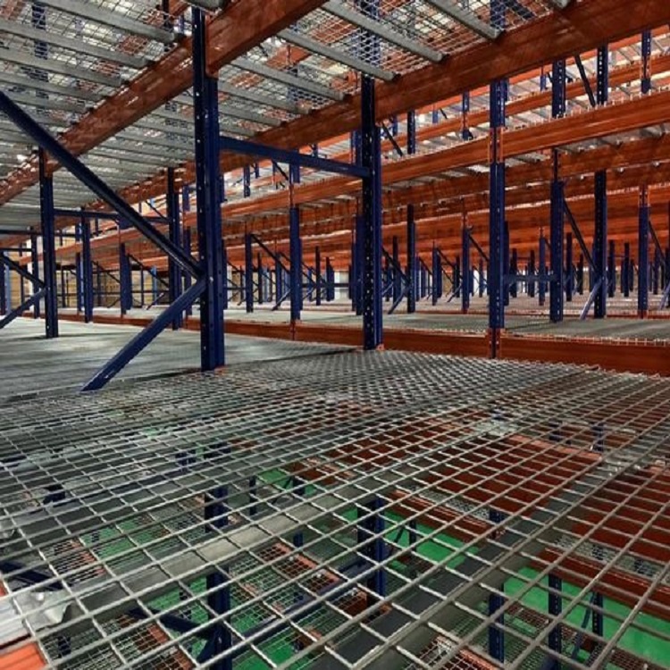 Galvanized Multi-Level Wire Mesh Panel Corrosion Protection High Capacity 50x50mm Mesh Grid for Warehouse Racking Systems