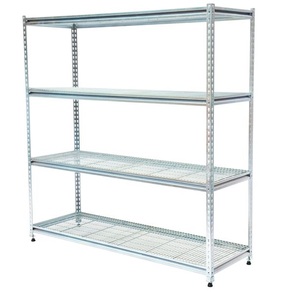 5 Tier Light Duty Boltless Rivet Steel Shelving Unit with Durable Construction for Small Business Storage & Organization