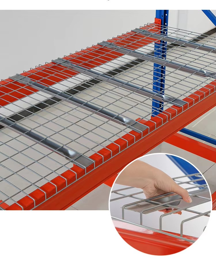 Alirack Multi-Level Good Quality Powder Coated Galvanized Corrosion Protection Warehouse Storage Flared Wire Mesh Decking