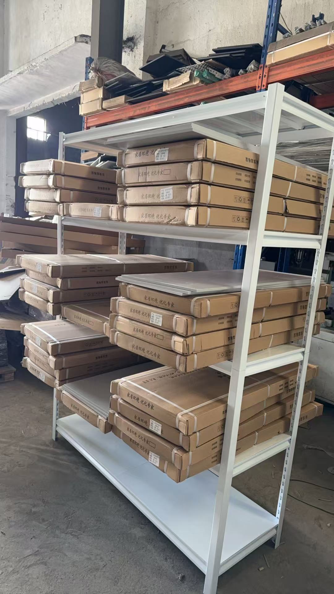 Conceal Upright Boltless Rivet Shelving 5 Layer Durable Corrosion Protection Anti-Rust Cold Rolled Steel Panel Slotted Rack