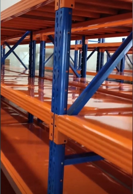 Warehouse Steel Selective Pallet Rack Adjustable Shelf Unit 200-500kg Capacity Electrostatic Powder Coated Corrosion Protection